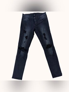 Flying Monkey Black Distressed Skinny Jeans
